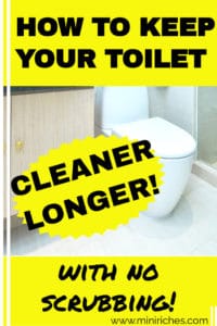 Pinterest pin for How to Keep Your Toilet Bowl Cleaner, Longer post.