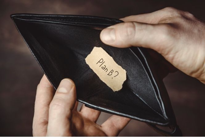 Make a child feel special on their birthday without spending money. This is a picture of a empty wallet with a note inside that says, "Plan B?"